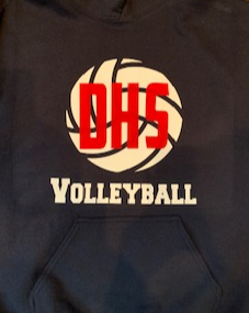 Navy blue DHS Volleyball Hoodie