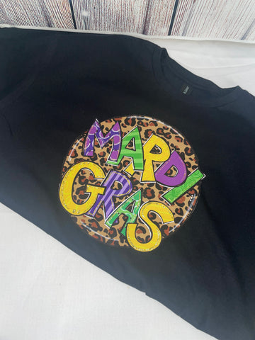 Cheetah Mardi Gras T-shirt